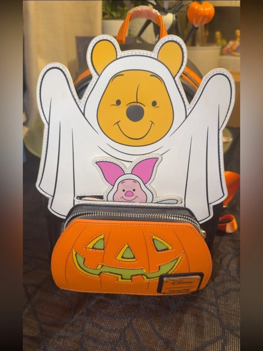 LOUNGEFLY Limited Edition Exclusive Winnie the Pooh & Piglet Halloween backpacK